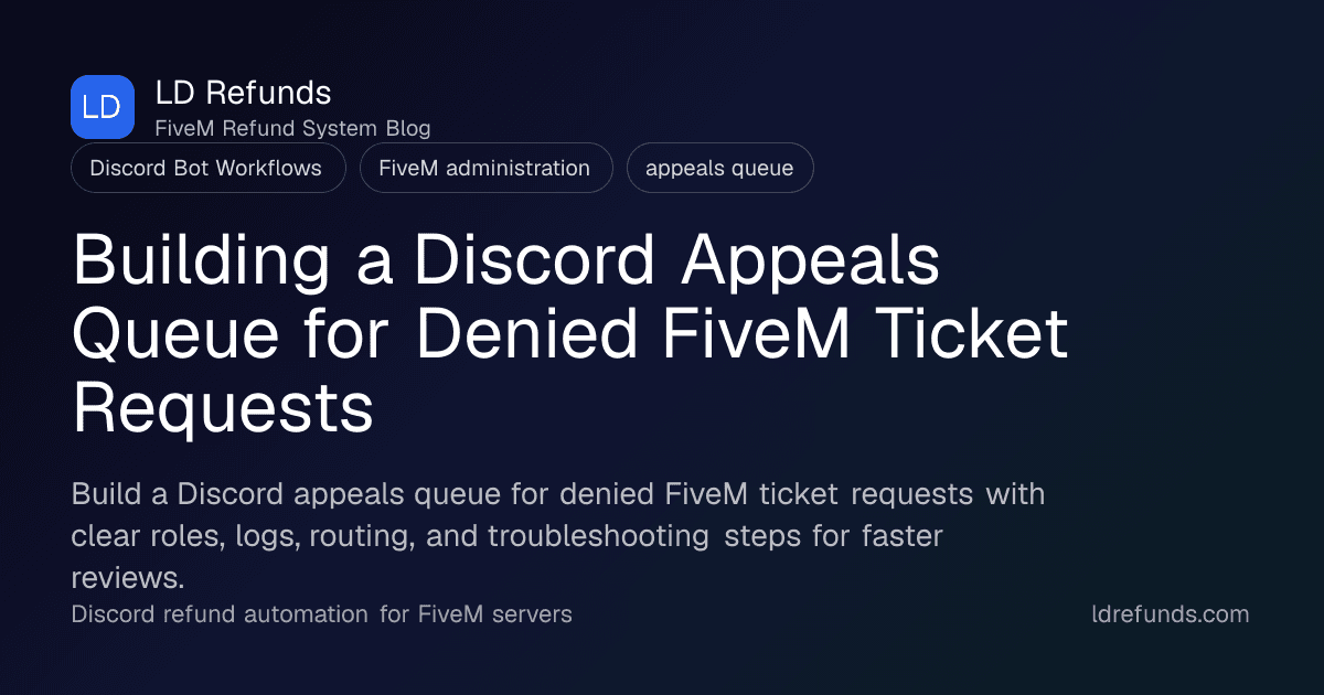 Building a Discord Appeals Queue for Denied FiveM Ticket Requests